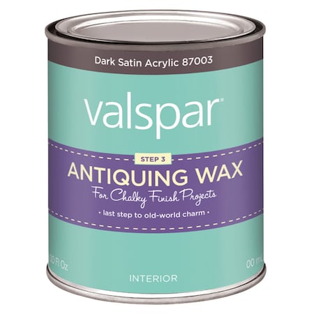 Valspar Antiquing Wax Satin Dark Acrylic Wax 1 pt 410-87003 PT